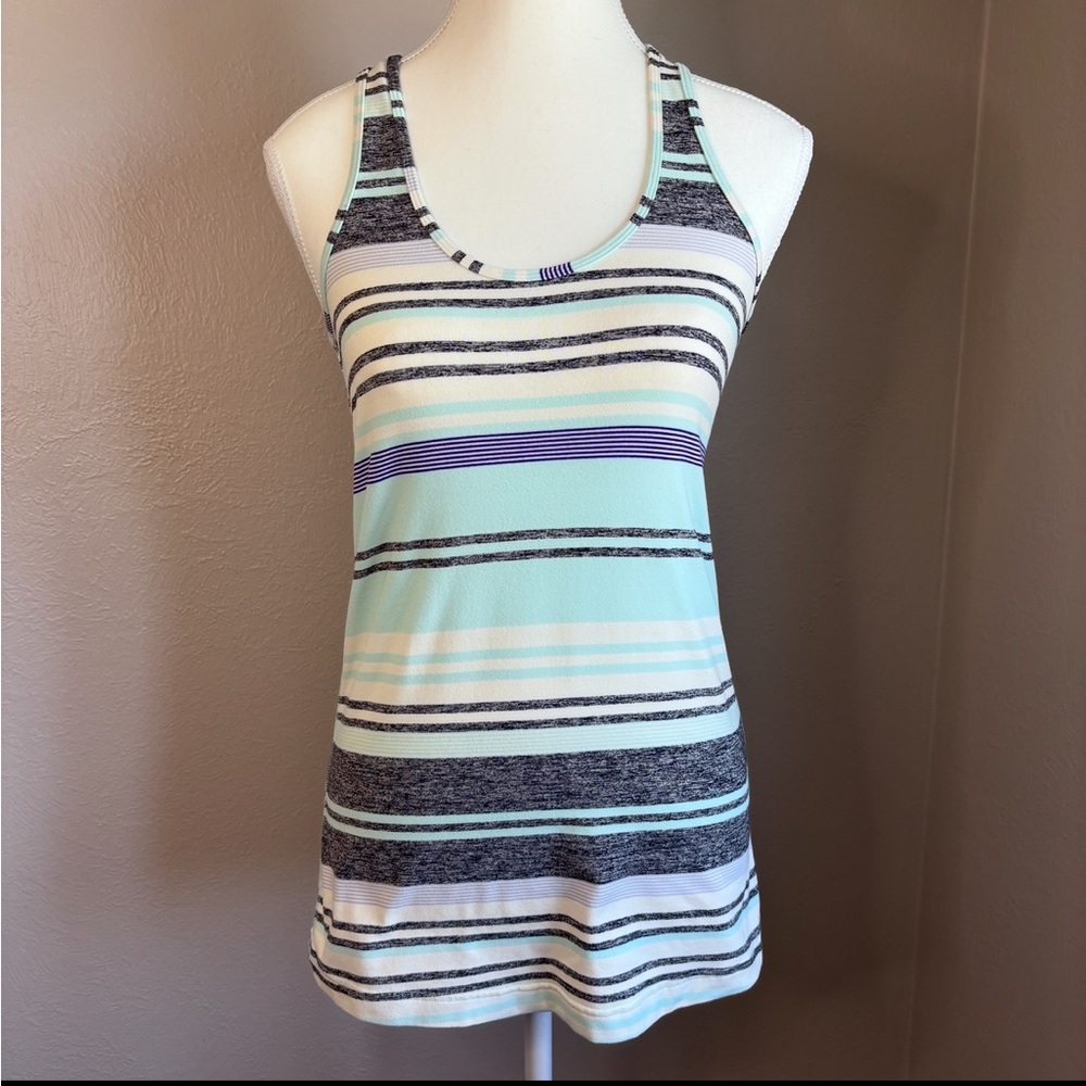 Lululemon Cool Racerback Striped Tank Top in Static Wave Print